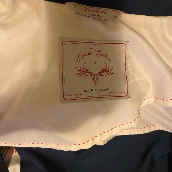 Zara Jacket -Sz M- Used-like-New Hidden Hood - Picture 5 of 5